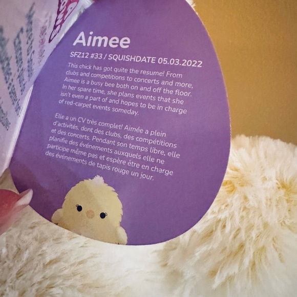 Nwt   🐣 12" Aimee  Fuzz-a-mallow Squishmallows Easter - Picture 4 of 6